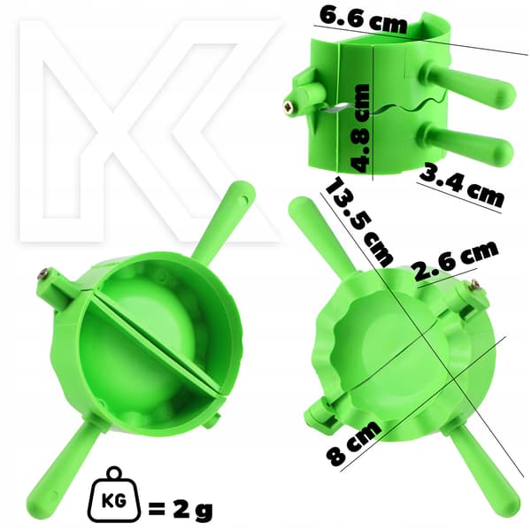 KADAX Dumplingform, Dumplingskärare, Dumplingmaskin, Form, 2 st.