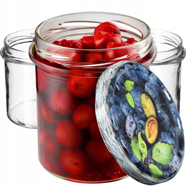 KADAX Avila muurauspurkit 350ml 50kpl 82mm + "Plum" kannet