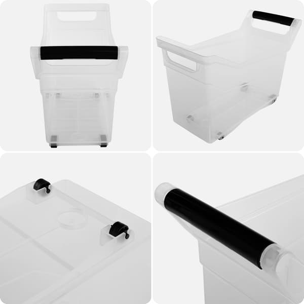 KADAX System Organizer-behållare för köksskåp, hjul, 38x18x25cm, 14L