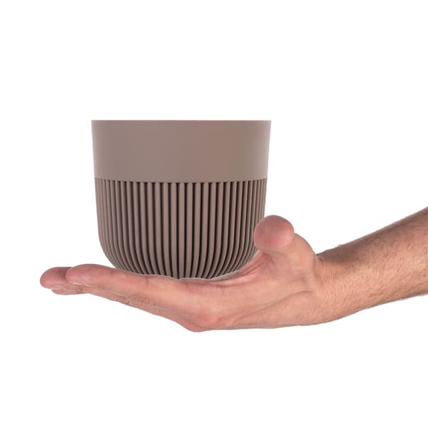 KADAX Blomkruka, Blomkruksskydd, 13 cm, Plast, Rund, Räfflad, Beige