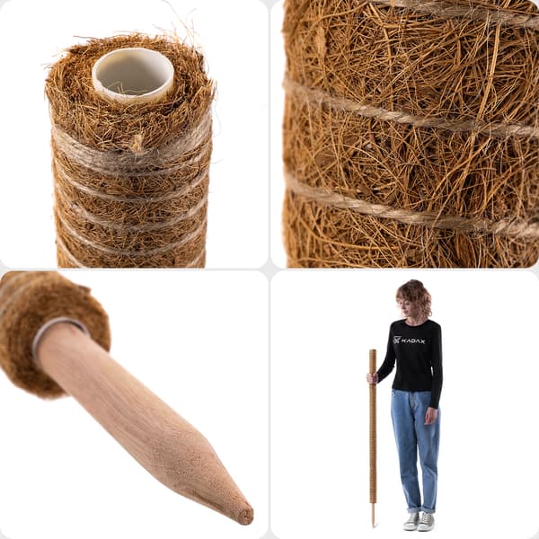 KADAX 3x Blomstöd 120cm Kokospåle 4,5cm Monsterapinne
