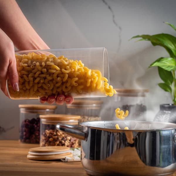 KADAX Matbehållare Pasta Glas Kryddburk med Lock 1,4L