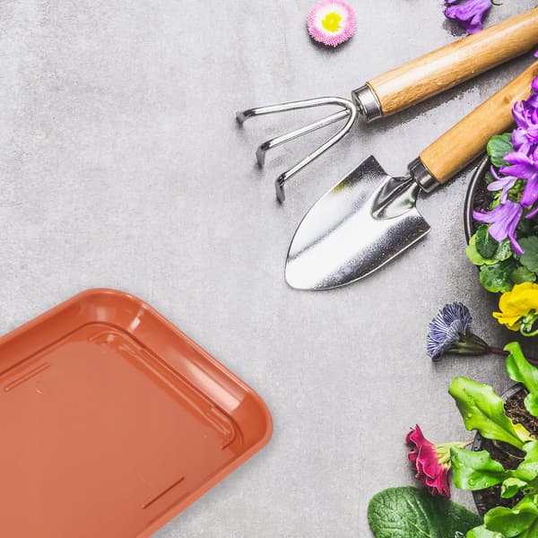 KADAX Blomkruksställ 80 cm Rektangulärt Plast Terrakottabricka