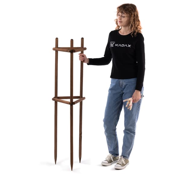 KADAX Stöd för Växter, Träd, Buskar, Impregnerat Stöd, Triangel, Starkt, 130cm