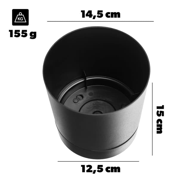 KADAX Urtepotte Urtepottedæksel med Underkop Rund 14,5 cm Sæt med 2