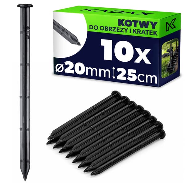 KADAX Stift, Ankare för Fixering av Agrotextilkanter, 25 cm, 10 st