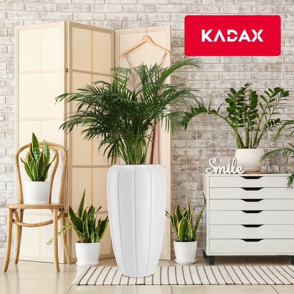 KADAX Høj havepotte + Indsats Hvid 75 cm Plastik 3D
