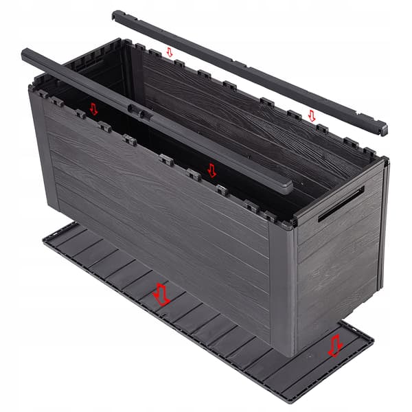KADAX Haveboks Balkonboks 280L Til Have Balkon Terrasse Brun