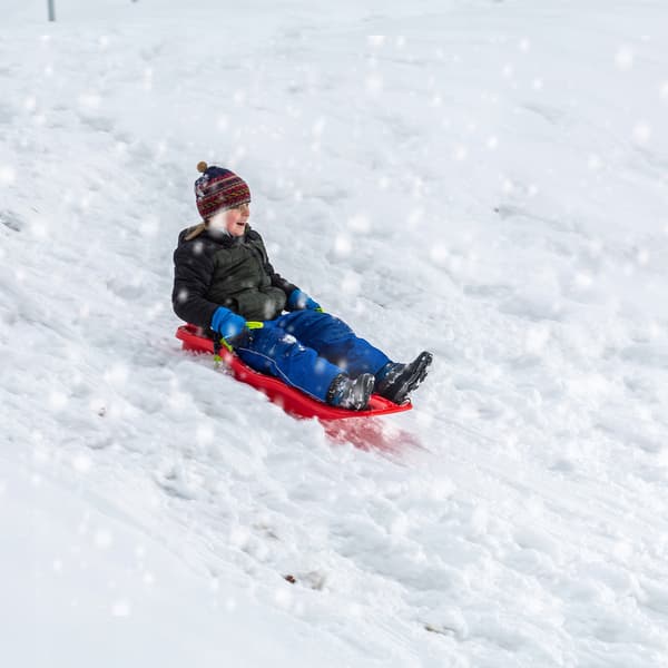 KADAX Bobslide med broms, plast, stor, med snöre