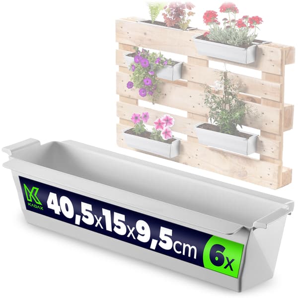 KADAX Blomkruka Blomkrukor För Europapallar Låda 40cm Blomkruka 6 st