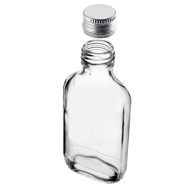 KADAX Pullo 100ml hopeakorkilla 50kpl.