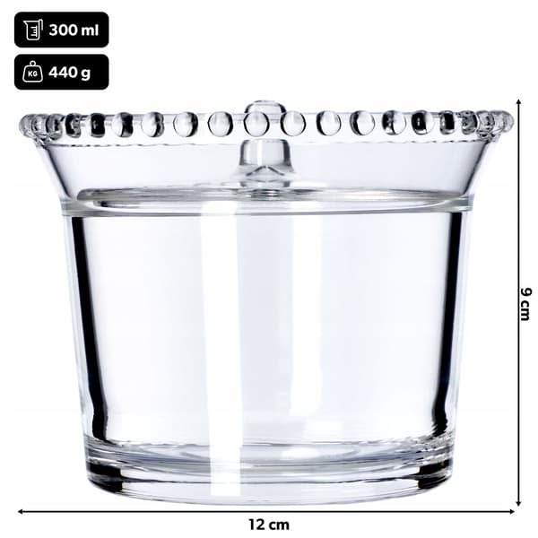 KADAX Sockerskål Sockerskål Med Lock Glas Sockerbehållare Elegant