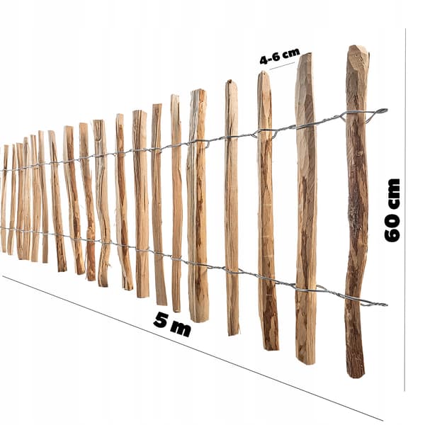 KADAX Hasselnøddehegn Oprullbart Beskyttende Havehegn 500x60 4-6cm