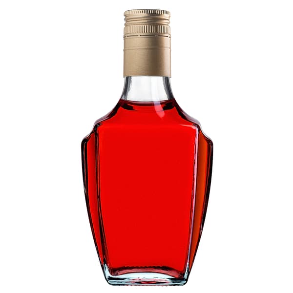 KADAX lasitinktuurapullo 250ml pitkällä kultakorkilla 50kpl.