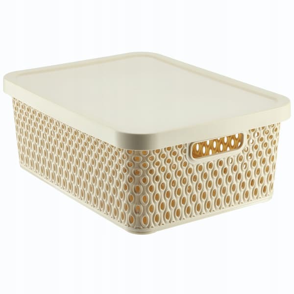 KADAX Korg med lock Förvaringslåda 12L Beige
