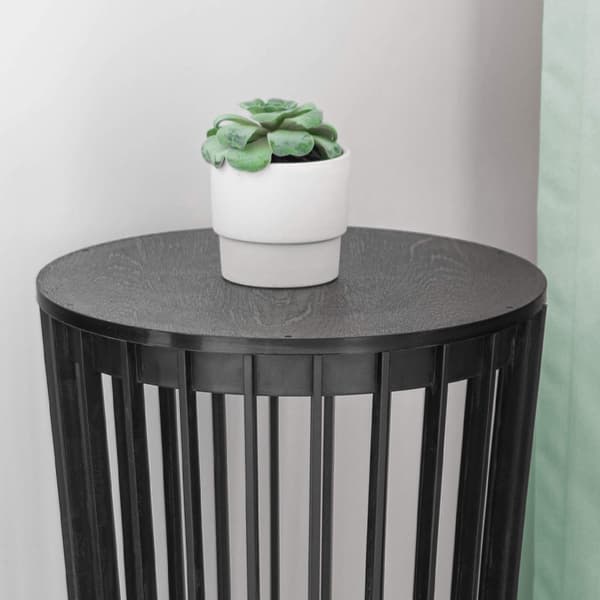 KADAX Urtepottehylde, Urtepottestativ, Rund Bordplade, Sort, 29,5 cm