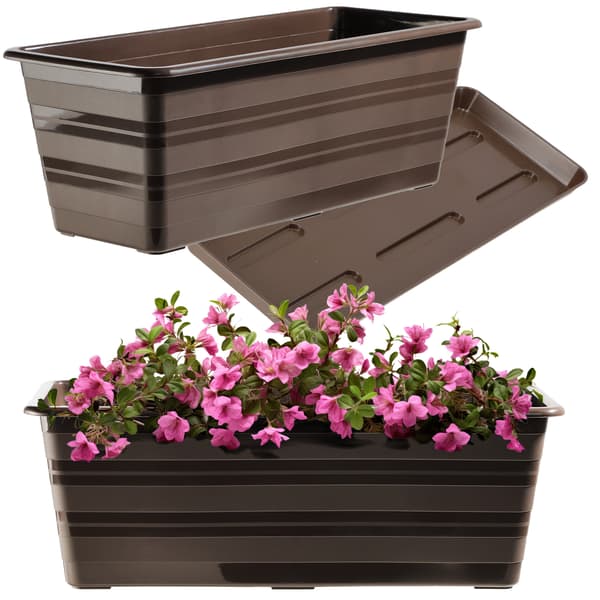 KADAX Balkonkasse 40 cm Urtepotte Urtepottestativ Balkon Blomsterstativ