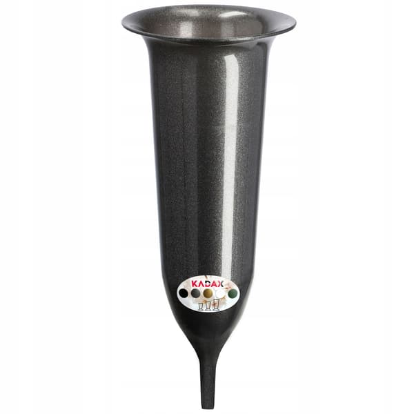 KADAX Vaseflaske til kirkegårdsgravsten 23 cm grafitgravsten til blomster