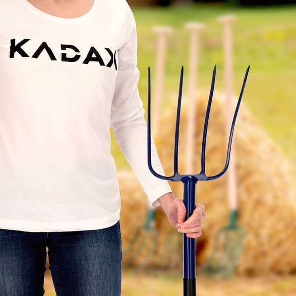 KADAX havegaffel 4-grenet metal til høkompost 130 cm