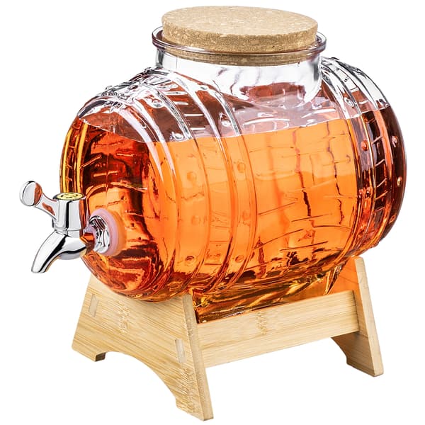 KADAX Barrel 3L Keg Glaskaraff med kran Hembränt Whisky Vin