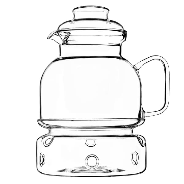 KADAX Värmebeständig glaskanna med värmeelement för örtte 1,5 l 1500 ml