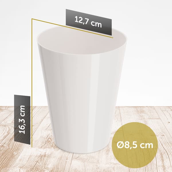 KADAX Urtepotte Orkidé Plastik Urtepotte Hvid Massiv 13 cm