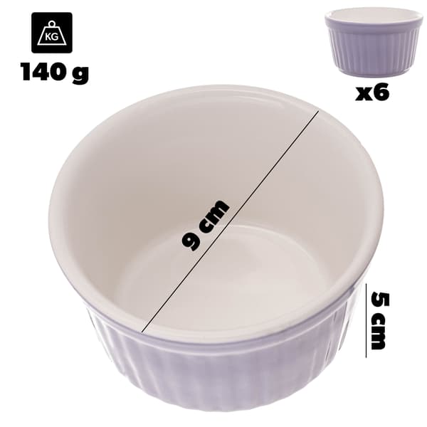 KADAX Bakformar Ramekins Ugnsfast form 9 cm Skålar 150 ml 6 st