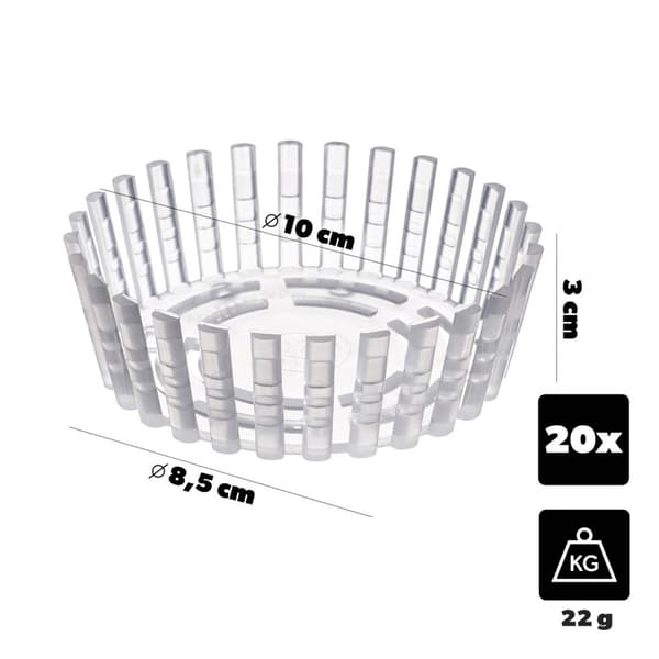 KADAX Presser Presse til syltetøj Glas Si til syltning af agurker 100 mm 20 stk