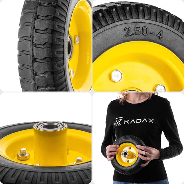 KADAX Kółka do taczek 2.50-4 551034 zółte K16357