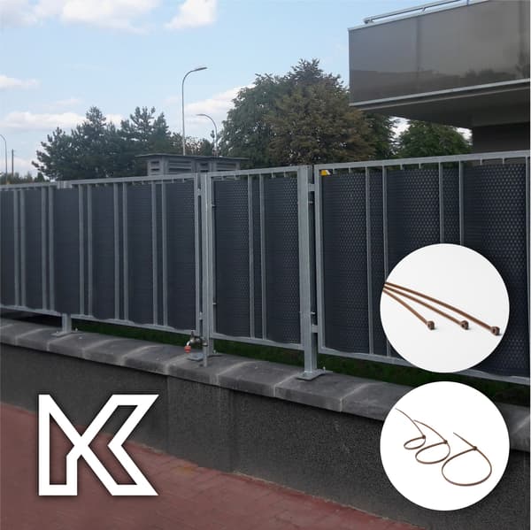 KADAX Technorattan balkonoverdækning 1x1M lysegrå terrassemåtte premium specialfremstillet