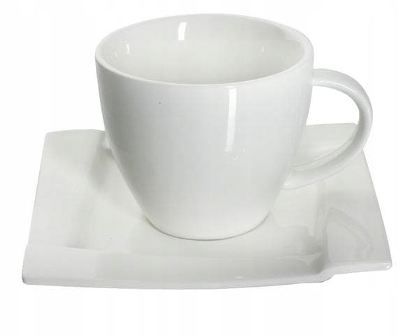 KADAX Hvide Kaffekopper Sæt 6 Kopper 220ml Porcelæn Gave
