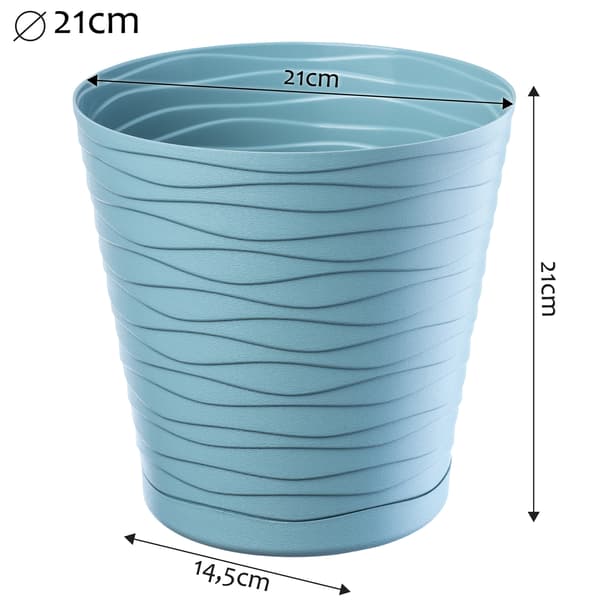KADAX Urtepotte 21 cm Plastik Urtepottedæksel med Stativ