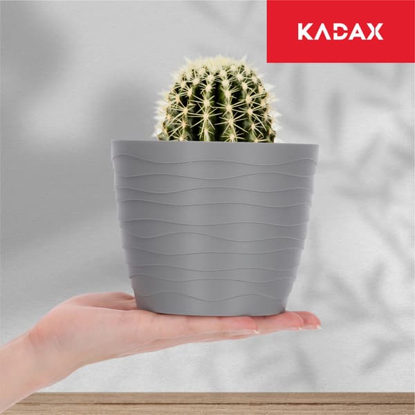 KADAX Urtepotte, Urtepotte, Grå, Rund, 13 cm, Plast