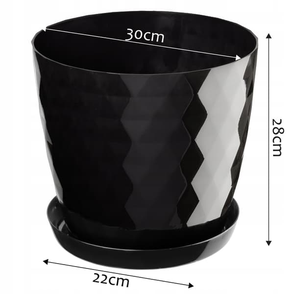 KADAX Urtepotte Plastiklåg med Stativ 30cm Sort