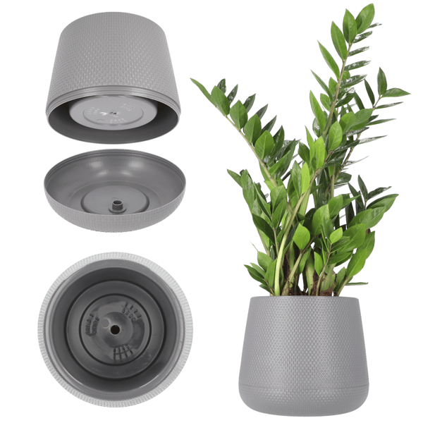 KADAX Blomkruka med Blomställ 13 cm Korklock Blomställ Grå