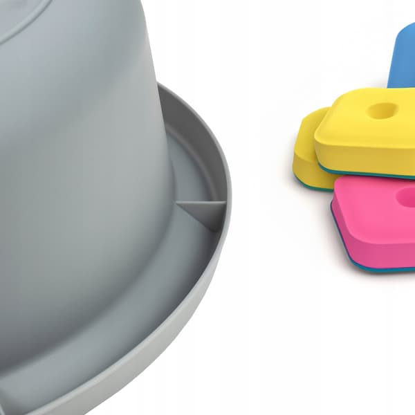 KADAX Tvättställ 6L Plast Rund Skål Grå