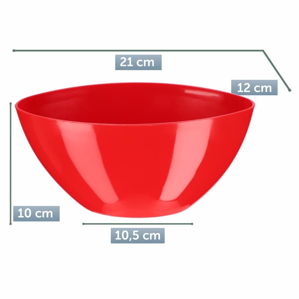 KADAX Urtepotte 21 cm Oval Urtepotte Plastik Rød