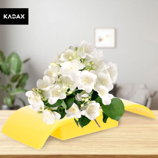 KADAX Urtepotteskjuler til Kompositioner til Dekorationer Ikebana Base Gul