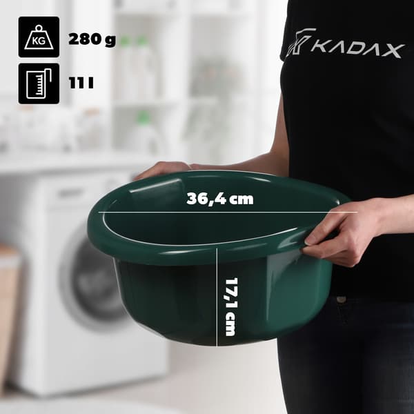 KADAX Tvättbalja 11L Rund Universalbalja i Plast