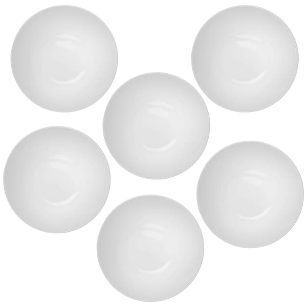 KADAX Salladsskål 18cm Glasskålar för Soppa och Snacks Set Vit 6 delar