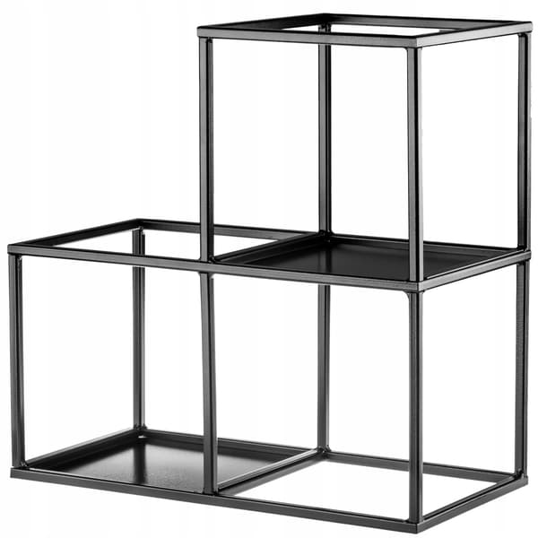 KADAX Metal Stående Blomsterhylde Sort Til Blomster Planter Dekorationer Loft