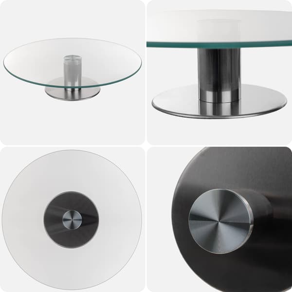 KADAX Roterende Kagefad Glas Kagetallerken 28cm Til Dekoration Dekorationer