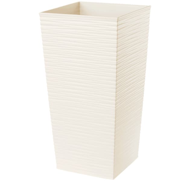 KADAX Blomkruka med insats, lock, blomställning, hög, trädgård, creme, 29x57cm