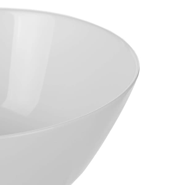 KADAX Salladsskål 18 cm Glasskålar för Soppa, Snacks, Förrätter, Vit