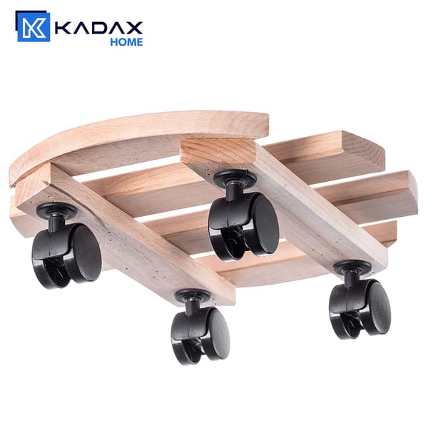KADAX Blomkruksställ Rund Plattform i Trä 30 cm