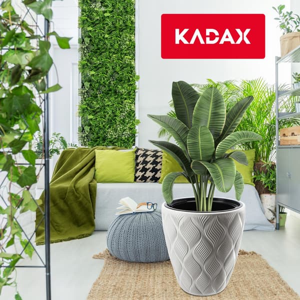 KADAX Urtepotte med Indsats 42cm Urtepottedæksel Plast Høj