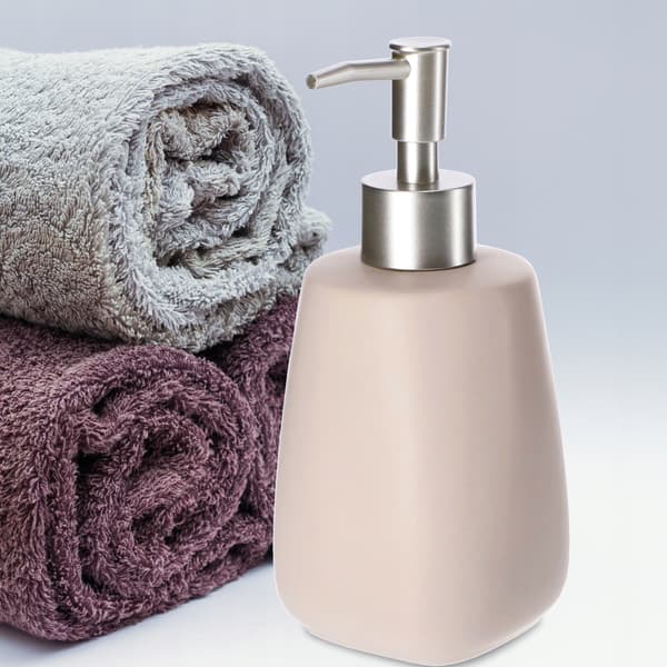 KADAX Tvålpump för flytande tvål 400ml beige keramikbehållare 2 st