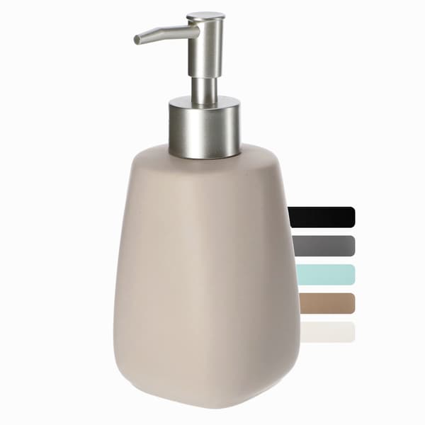 KADAX flydende sæbedispenser 400ml keramisk beholder beige