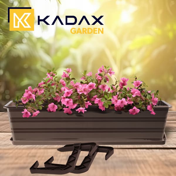 KADAX Balkonkasse 60 cm Urtepotte Urtepottestativ Håndtag Balkon