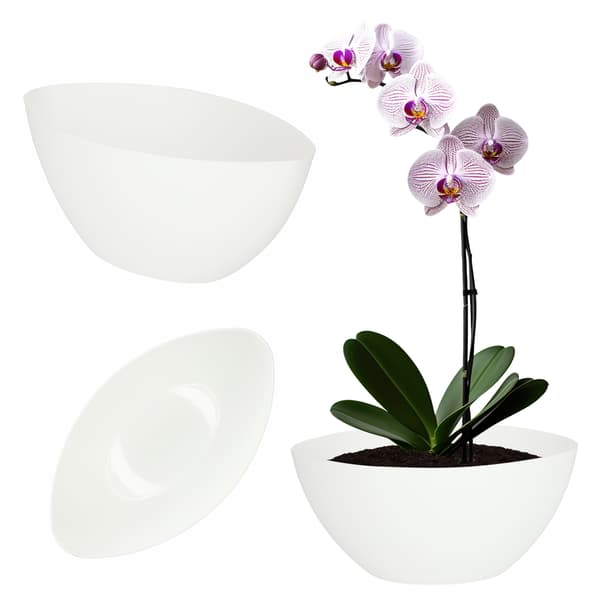 KADAX Blomkruka 21 cm Oval Blomkruka Plast Vit